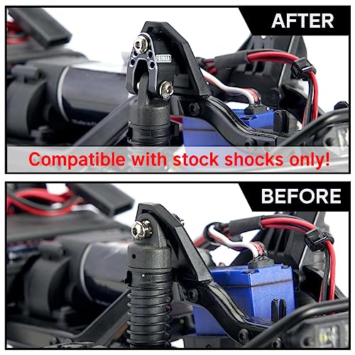 INJORA Shock Mounts Height Lift Kit for 1/18 TRX4M Defender Bronco Stock Shocks Upgrade,CNC Aluminum