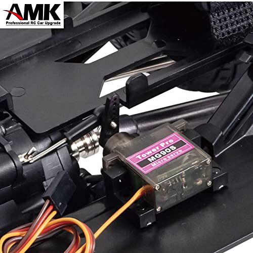 313mm Wheelbase Nylon Chassis Frame Car Body with 2-Speed Transmission 35T 550 Motor for 1/10 RC Crawler Axial SCX10 TRX4 D90 (DIY+Axles)