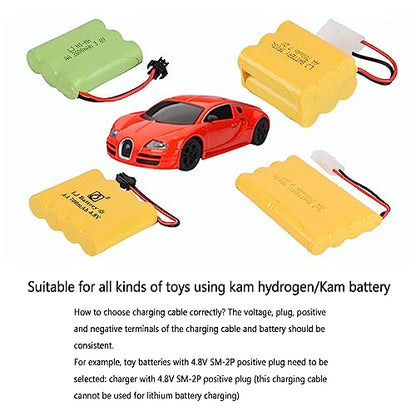 SM-2P Plug 9.6V NiCd NiMH Battery Charger for Toys Robot Car Boat for Tank Remote Control Car USB Charger Nicd Nimh Battery Charger Car Charger Cable 9.6v Household Battery, Positive