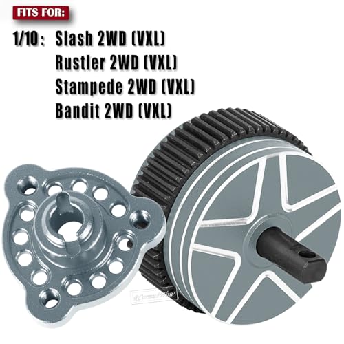 RC Differential Transmission Gear & 90T Spur Gear & Slipper Clutch & Pressure Plate & Slipper Rebuild Kit Upgrades Part for 1/10 Slash/Stampede/Bandit/Rustler 2WD VXL,Titanium - color: Titanium(1set)