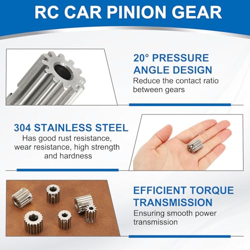 uxcell 1 Mod 12T Spur Gear 6mm Bore, 304 Stainless Steel Pinion Gear, 20°Pressure Angle, for Spur Rack and RC Model Car or Motor DIY - size: 1 Mod 12T, 6mm
