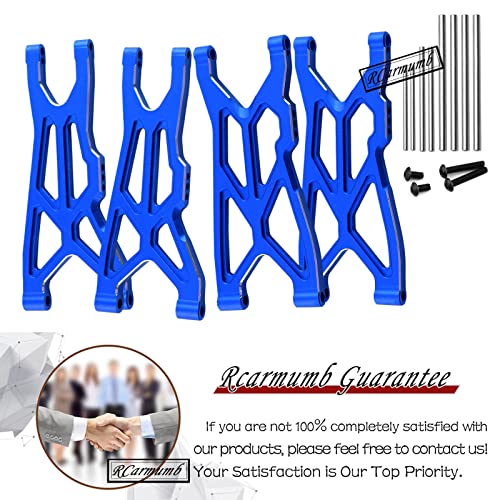 Suspension A Arms Upgrades Part for Arrma 1/8 Typhon 3S BLX 4x4, 1/10 Big Rock 3S BLX V3,4-Pack Aluminum Front Rear RC Swings Arms Hop Ups,Replace Part#AR330543 AR330540,Navy Blue - color: Navy Blue - Front Rear Set
