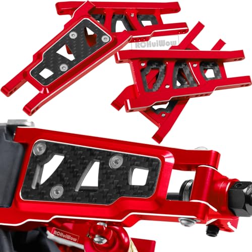 RC Upgrades Part for 1/10 Rustler 4x4 4WD（#67164-4）,Driveshaft,Suspension Arms,Steering Blocks,Caster Block,Rear Stub Axle Carriers,Shock Towers,Steering Block,Red