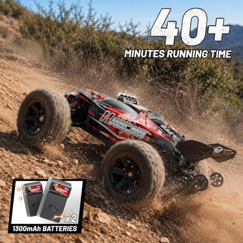 YESHIN 1:14 Scale All Terrain RC Cars - 40km/h High Speed Remote Control Car, 4X4 Waterproof Off-Road Truck with 2 Rechargeable Batteries, Realistic Racing Truck for Adult Kids