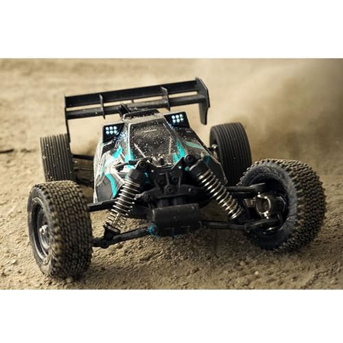 TOUCAN RC HOBBY 16202Pro 1/16 RWD Remote Control Off Road Vehicle 35A ESC Splash Proof 17G Servo Electric Muti-Terrain RC Model Car LED Light for Adult - color: Blue