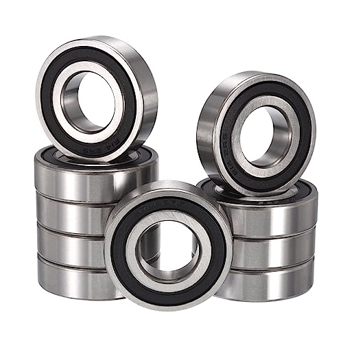 R14-2RS Deep Groove Ball Bearings, ID 7/8" x OD 1-7/8" x Width 1/2" Double Rubber Sealed Ball Bearing Pre-Lubricated Chrome Steel Z2 Lever 10pcs - size: R14-2RS 7/8"x1-7/8"x1/2"