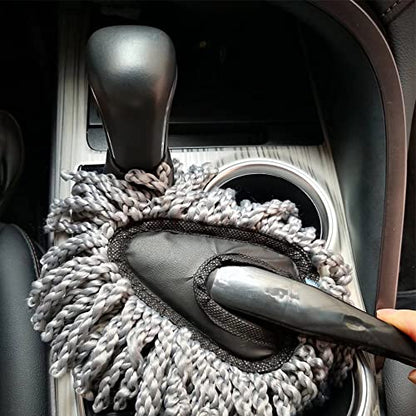 IPELY 3 Pack Large Microfiber Car Duster Exterior Scratch Free with Extendable, Car Duster Interior Multipurpose dust Cleaning - size: Interior and Exterior Duster (Kit)