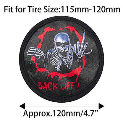 1/10 RC Simulation Leather Spare Tires Cover Accessories Compatible with Traxxas TRX-4 Tamiya CC01 Axial SCX10 Wraith D90 Redcat HSP 1/10 RC Crawler Truck (Back Off) - style: Back Off
