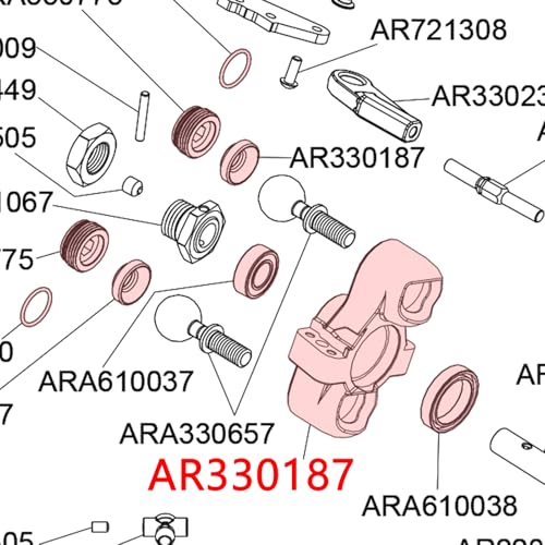 Aluminum Front Steering Knuckles Blocks for ARRMA 6S 1/8 Mojave | TYHPON Infraction FIRETEAM Felony BLX 6S 1/7 4WD, RC Caster Blocks C-Hubs w/Bearings,Hub Carriers Parts AR330187 - color: Black, size: Front Steering Knuckles(Thin)