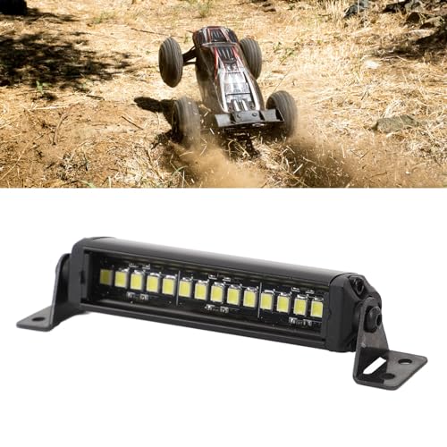 RC Light Bar Roof Lamp Kit 15 LED 3.1 Inch Aluminum Alloy Super Bright Roof for Axial SCX10 1/10 RC Crawler Cars