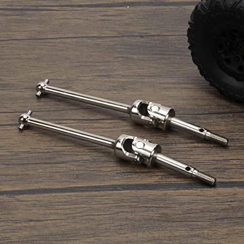 RCAWD Front Driveshaft Set for 1/8 Losi LMT Upgrades, U-Joint Universal Drive Shafts for 4X4 Solid Axle Monster Truck #LOS04021, #LOS04022, Parts for #LOS242048 Silver - color: Silver