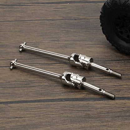 RCAWD Front Driveshaft Set for 1/8 Losi LMT Upgrades, U-Joint Universal Drive Shafts for 4X4 Solid Axle Monster Truck #LOS04021, #LOS04022, Parts for #LOS242048 Silver - color: Silver