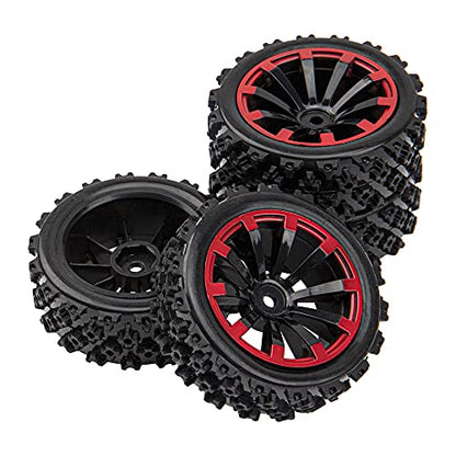 10-Spoke 12mm Hex Hub Wheel Rims & Rubber Tires Compatible with HSP Tamiya HPI Kyosho 1/10 1/12 On-Road Touring Car,WLtoys 1/14 144001 Traxxas 1/16 Slash 1/18 A959B RC Buggy