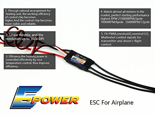 Brushless ESC 5A/1S ; 5A/2S ; 10A 20A 30A 40A Electric Speed Controller for RC Airplane Model Plane Spare Parts (5A 2S * 1pcs)