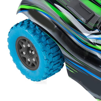 RC F/R Wheels and Tires Set w/Detachable Replace Running on Off-Road Tire RC Wheel Hex for 1/10 Slash 4WD 4×4 2WD/Arrm a Senton/Axia1/Rc 4wd/Redca t,12mm/14mm/17mm Hex,Black-Navy Blue（4PCS - color: Black-navy Blue(rc Wheels Tires)