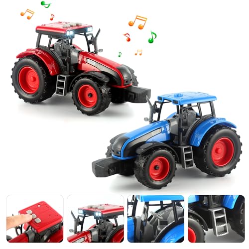 Dwi Dowellin Large Flatbed Semi Truck Toy for Kids,Includes Farm Vehicles,Car Toy Birthday Gift for 2 3 4 5 Years Old Boys and Girls - style: Farm Truck