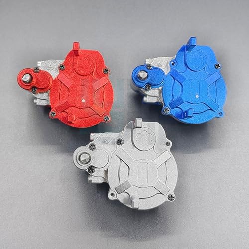 Complete RC Metal Transmission Gearbox Case with Gear Compatible for FMS FCX24M RC Crawler Car Upgrades Parts Transmission Center Gearbox Case for FMS FCX24M Accessories(Blue) - color: Blue