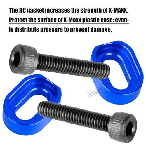 RC 7075 Aluminum Motor Mount Washers Shims Upgrades Part for 1/5 Scale TRX X-MAXX 6S 8S XRT 8S RC Car.Shims with Screws Hops Up,Navy Blue - color: Navy Blue(for 1/5)