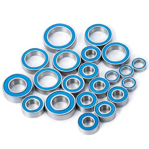 Bearing Kit for Slash 4x4 for Rustler for Stampede for Telluride 4WD 21PCS Sealed Bearings Set for 1/10 RC Crawler Car Upgrade Parts