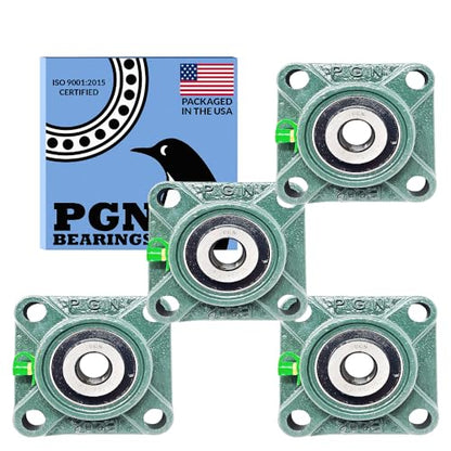 PGN UCF202-10 (4 Pack) Square Flange Bearing 5/8" Bore - size: 4, style: UCF202-10