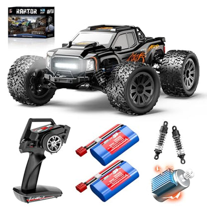RC Cars 1:16 Scale 4WD RC Car, Fast Off-Road RC Monster Truck 36KPH, 2.4G Carros de Control Remoto 4x4 with 2 1500 mAH Rechargeable Batteries, Remote Control Car Wltoys NO.164018