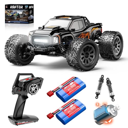 RC Cars 1:16 Scale 4WD RC Car, Fast Off-Road RC Monster Truck 36KPH, 2.4G Carros de Control Remoto 4x4 with 2 1500 mAH Rechargeable Batteries, Remote Control Car Wltoys NO.164018