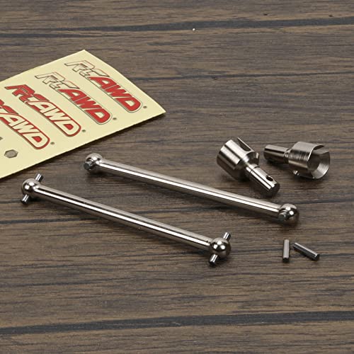 RCAWD Rear Driveshaft Set for 1/8 Losi LMT Upgrades, Dogbones & Diff Outdrive Drive Shafts for 4X4 Solid Axle Monster Truck #LOS04021, #LOS04022, Parts for #LOS242038, #LOS242049 Silver - color: Silver