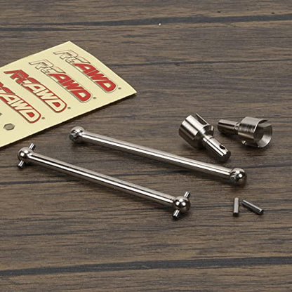 RCAWD Rear Driveshaft Set for 1/8 Losi LMT Upgrades, Dogbones & Diff Outdrive Drive Shafts for 4X4 Solid Axle Monster Truck #LOS04021, #LOS04022, Parts for #LOS242038, #LOS242049 Silver - color: Silver