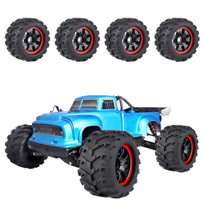 HobbyPark 3.2 PreGlued 17mm Hex RC Truck Wheels and Tires Set for 1/8 Scale Arrma Kraton 6s Notorious Traxxas Maxx Tmaxx E-Revo 2.0 3.3 HPI Savage Redcat Kaiju