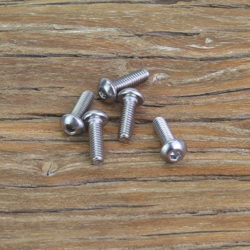 105 Pieces M2.5 x 8mm Button Head Socket Cap Screws, Thread Pitch 0.45mm, Sutemribor M2.5 Screws, 304 Stainless Steel, Fully Threaded, Silver - size: M2.5 x 8mm, style: Button Head
