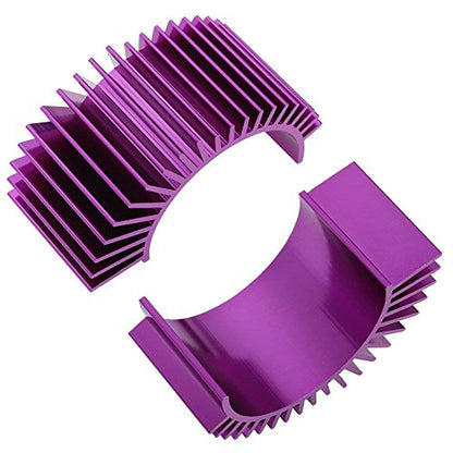 Aluminum Engine Motor Heatsink Fins, RC 540 550 Car Accessories, 4 Pcs | 4-Pack, Electric motor heatsinks, for RC 540 and 550 size, brushed brushless motors, violet cooling fins. - style: Violet