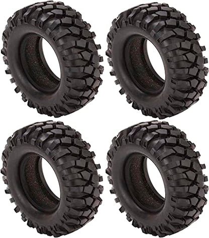 96mm RC Off Road Climbing Car Tires,WONFAST 4PCS RC Crawler Rubber Tires 1.9 inch Wheels Tyres Set for 1:10 RC Rock Crawler Car for Axial SCX10 D90 TF2 MST Tamiya TRX-4 Parts - color: 96mm