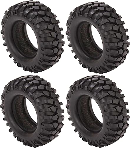 96mm RC Off Road Climbing Car Tires,WONFAST 4PCS RC Crawler Rubber Tires 1.9 inch Wheels Tyres Set for 1:10 RC Rock Crawler Car for Axial SCX10 D90 TF2 MST Tamiya TRX-4 Parts - color: 96mm