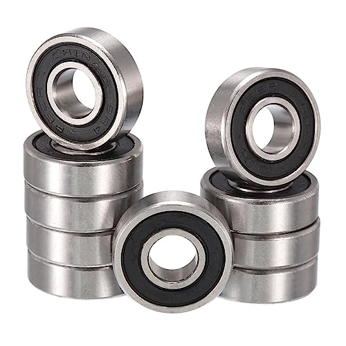 R4-2RS Deep Groove Ball Bearings, ID 1/4" x OD 5/8" x Width 9/32" Double Rubber Sealed Ball Bearing Pre-Lubricated Chrome Steel Z2 Lever 10pcs - size: R4-2RS 1/4"x5/8"x9/32"