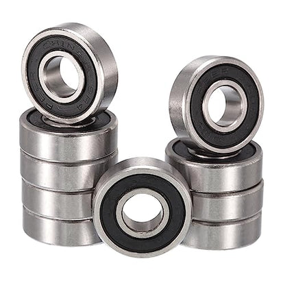 R4-2RS Deep Groove Ball Bearings, ID 1/4" x OD 5/8" x Width 9/32" Double Rubber Sealed Ball Bearing Pre-Lubricated Chrome Steel Z2 Lever 10pcs - size: R4-2RS 1/4"x5/8"x9/32"