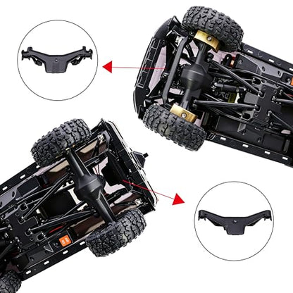 for AXIAL SCX30 Plastic Painted Unpainted Body Kit Shell Cover with Light Bucket Mount Spare Tire Mount for 1/30 RC Crawler Replace DIY Upgrade (White) - color: White