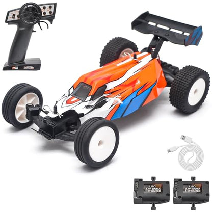 Serpent 1:24 Mini RC Car with Gyro, 1/24 Scale 2.4GHz Off-Road RC Car | All Terrain Off-Road Buggy RTR, High Performance with 2 Battery 1 USB Data Cable - style: 430001 With 2 Battery
