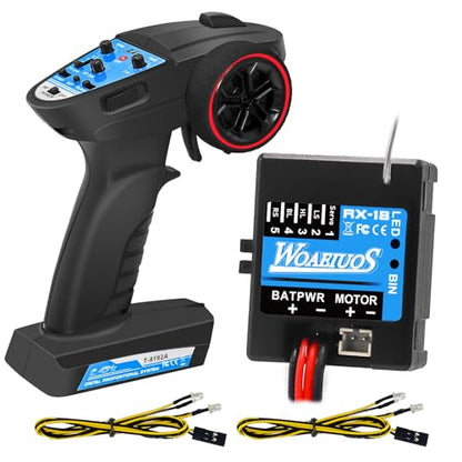 2 in 1 ESC & Receiver with 2.4G RC Transmitter ESC Remote Controller Receiver Combo Specially Designed for Axial SCX24 RC Car