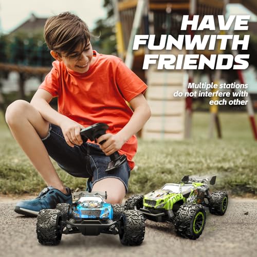 1/20 Scale Fast RC Cars, 20KM/H 4WD Off-Road High Speed Remote Control Trucks for Adults and Kids Boys, All Terrain Truck Toys Gifts Blue - style: S767-blue
