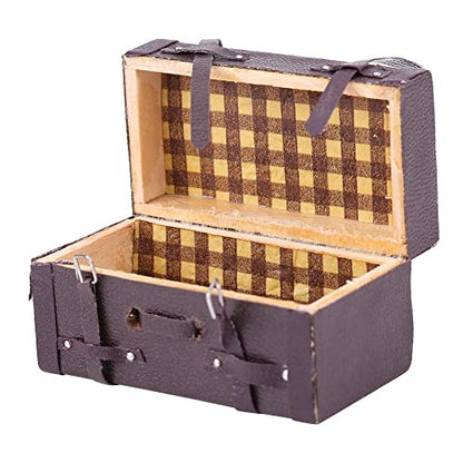 Retro Wooden Storage Box, Decorative Organizer with Leather Clasp, Ideal for RC Vehicles Toy Parts Accessories