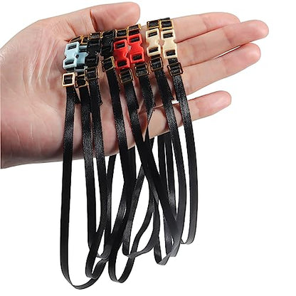 RC Crawler Accessories 1/10 Scale roof Rack 5Pcs Scale Luggage Rope Roof Rack Tie Down Straps Buckle for 1/10 RC Crawler TRX4 TRX6 SCX10 Wrangler D90 WPL D12 TF2 YK6101 (Red)