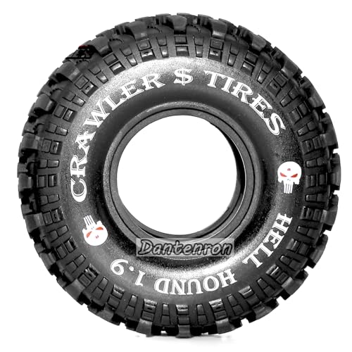 1.9 RC Crawler Tires OD 118mm 1/10 Rock Rubber Mud Slingers Wheels Tyres With Foam Insert For 1:10 RC Crawler Truck Car Tamiya CC01 Traxxas TRX4 Axial SCX10 II RC4WD Gen8 1.9" Beadlock Hubs