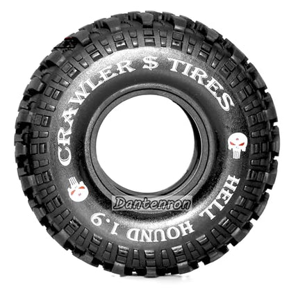 1.9 RC Crawler Tires OD 118mm 1/10 Rock Rubber Mud Slingers Wheels Tyres With Foam Insert For 1:10 RC Crawler Truck Car Tamiya CC01 Traxxas TRX4 Axial SCX10 II RC4WD Gen8 1.9" Beadlock Hubs