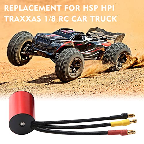 GoolRC 3670 2150KV Brushless Motor Sensorless Waterproof Motor and 120A Brushless ESC with T Plug + Heat Sink + Programming Card Combo Set Replacement for HSP HPI Traxxas 1/8 RC Car Truck