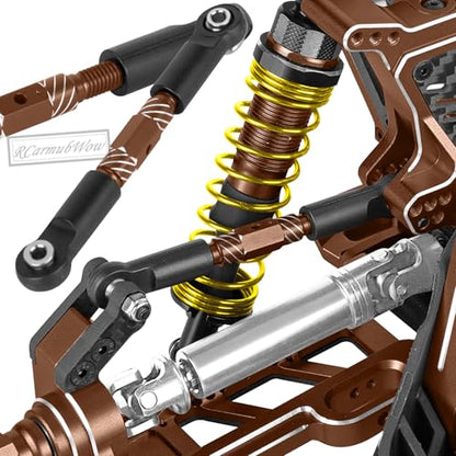 RC Suspension Arms & Mounts,Caster Blocks,Steering Block,Stub Axle Carriers,Turnbuckles Upgrades Part for 1/10 Slash/Rustler/Stampede/Jat0 4x4(VXL),Hoss 4x4 VXL,Bronze - color: Bronze(1set)