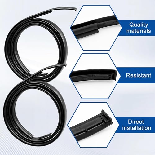 Pair Left and Right Side Molding Side Compatible with Toyota Camry | Compatible with Toyota Camry 2007-2011 Replaces 75555-06030 75556-06030 Roof Drip Molding Strips - color: 75555-06030