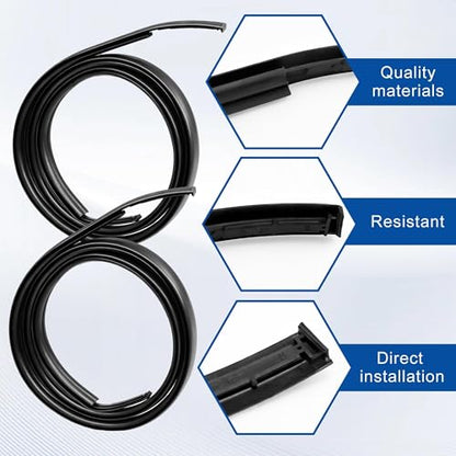 Pair Left and Right Side Molding Side Compatible with Toyota Camry | Compatible with Toyota Camry 2007-2011 Replaces 75555-06030 75556-06030 Roof Drip Molding Strips - color: 75555-06030