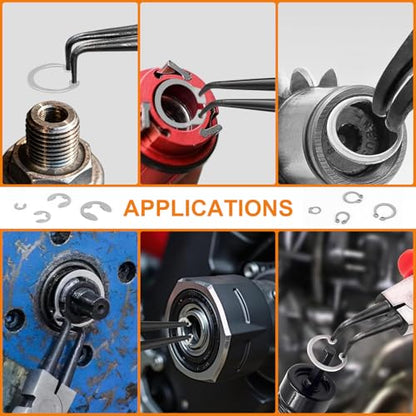 312Pcs Retaining Ring Kit with E-Clips (2.0-15mm) & C-Clips (M7-18) 304 SS | 24 Sizes Snap Rings And Circlips for DIY & Repair. E-Clips & External C-Clips. 304 Stainless Steel - size: 304 Stainless Steel-312PCS