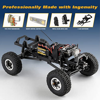 EAZYRC X FMS 1/24 Chevy K5 S Blazer 1976s RC Truck RTR Orange, with Lisense RC Crawler, 4WD 5Km+ 2-Speed Transmission RC Car Off-Road Vehicle?Play as Soon as You get it?Orange? - color: Orange