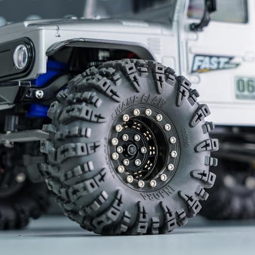 INJORA 1.3 Beadlock Wheel - Brass Wheel Rims for TRX4M SCX24 1/24 1/18 RC - color: Black Brass